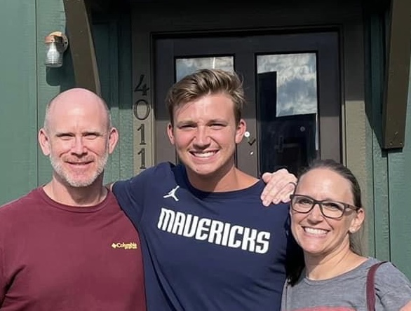 Me (center) with my parents